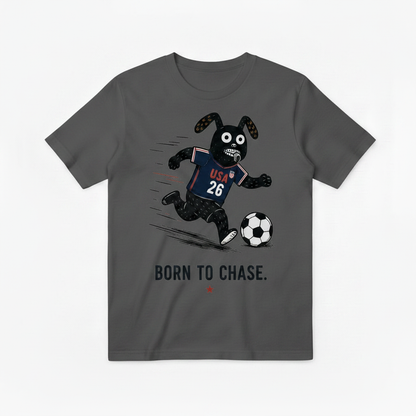 Born to Chase Funny Soccer USA Graphic Tee