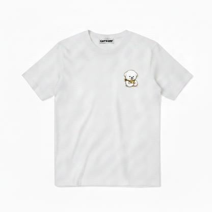 Last to Leave Fluffy Dog Soccer Graphic Tee