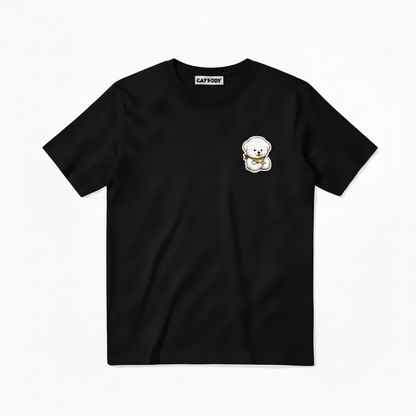 Last to Leave Fluffy Dog Soccer Graphic Tee
