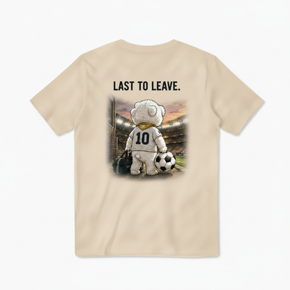 Last to Leave Fluffy Dog Soccer Graphic Tee