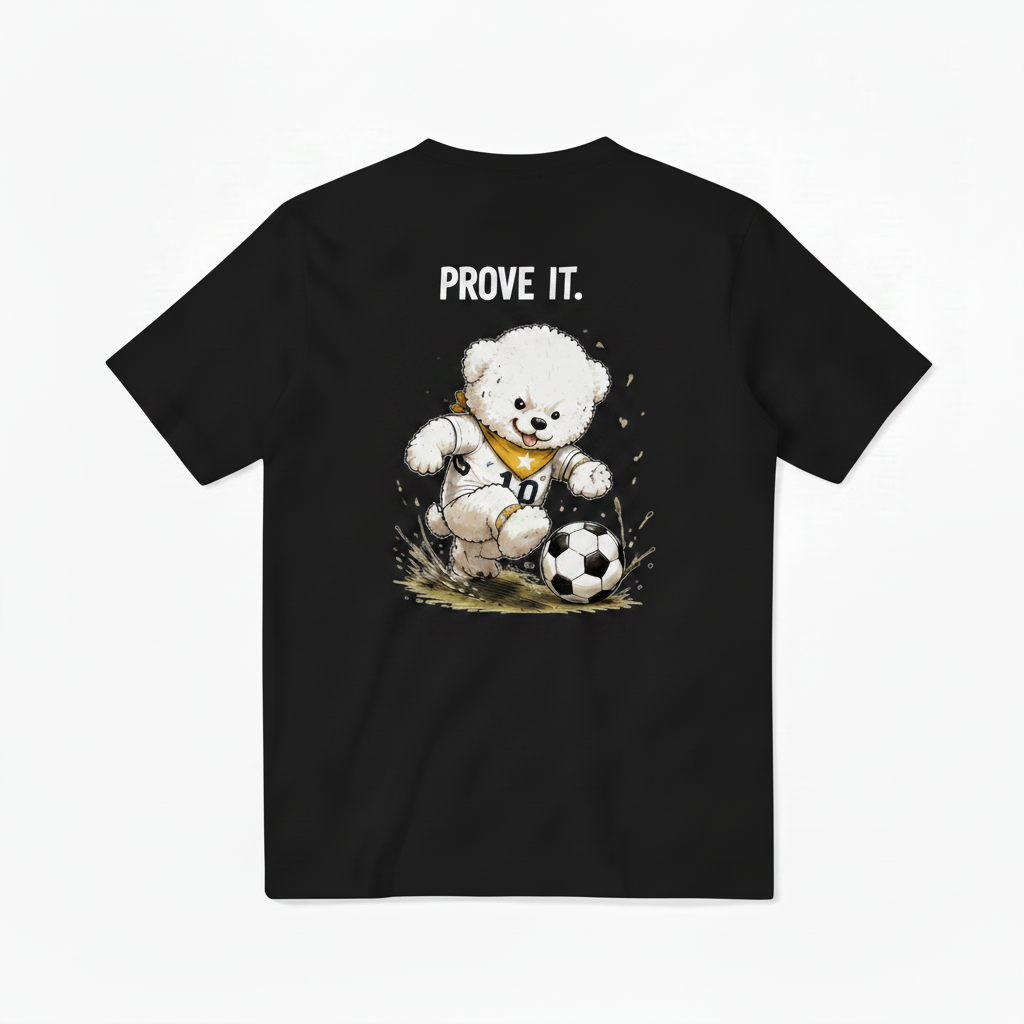 Prove It Fluffy Dog Soccer Graphic Tee