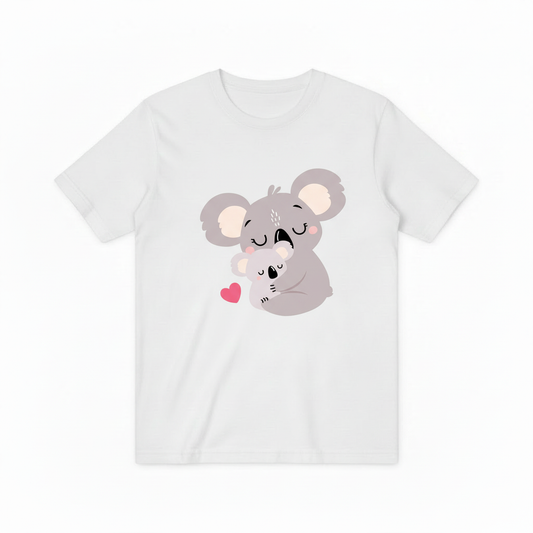 Sweet Koala Family T-Shirt with Heart Design T6000