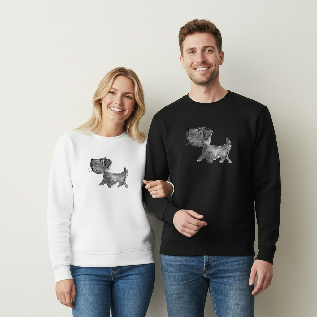 Dachshund Artistic Design Pet Lover Gift Crewneck C1009