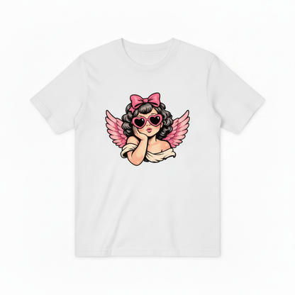 Retro Pink Cherub Graphic T-Shirt T5006