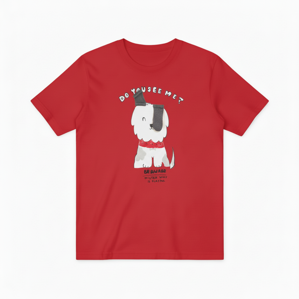 Do You See Me Funny Dog Graphic Tee T7079