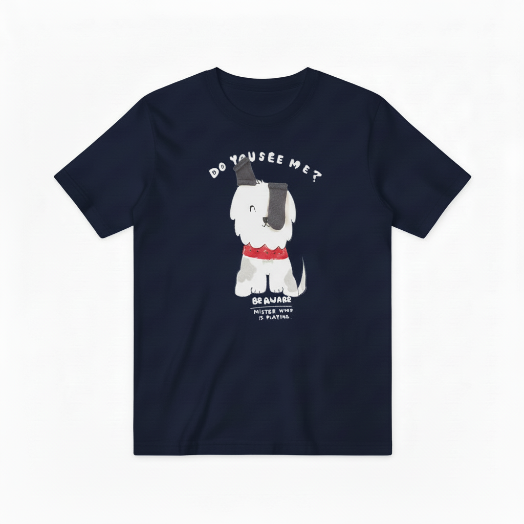 Do You See Me Funny Dog Graphic Tee T7079