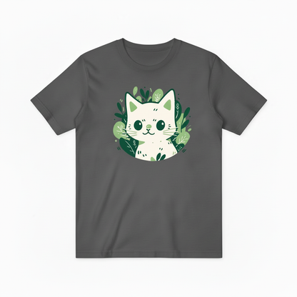 Leafy Cat Companion T-Shirt, Soft & Sustainable Summer Wear T4000