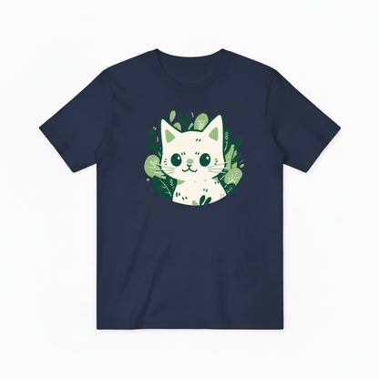 Leafy Cat Companion T-Shirt, Soft & Sustainable Summer Wear T4000