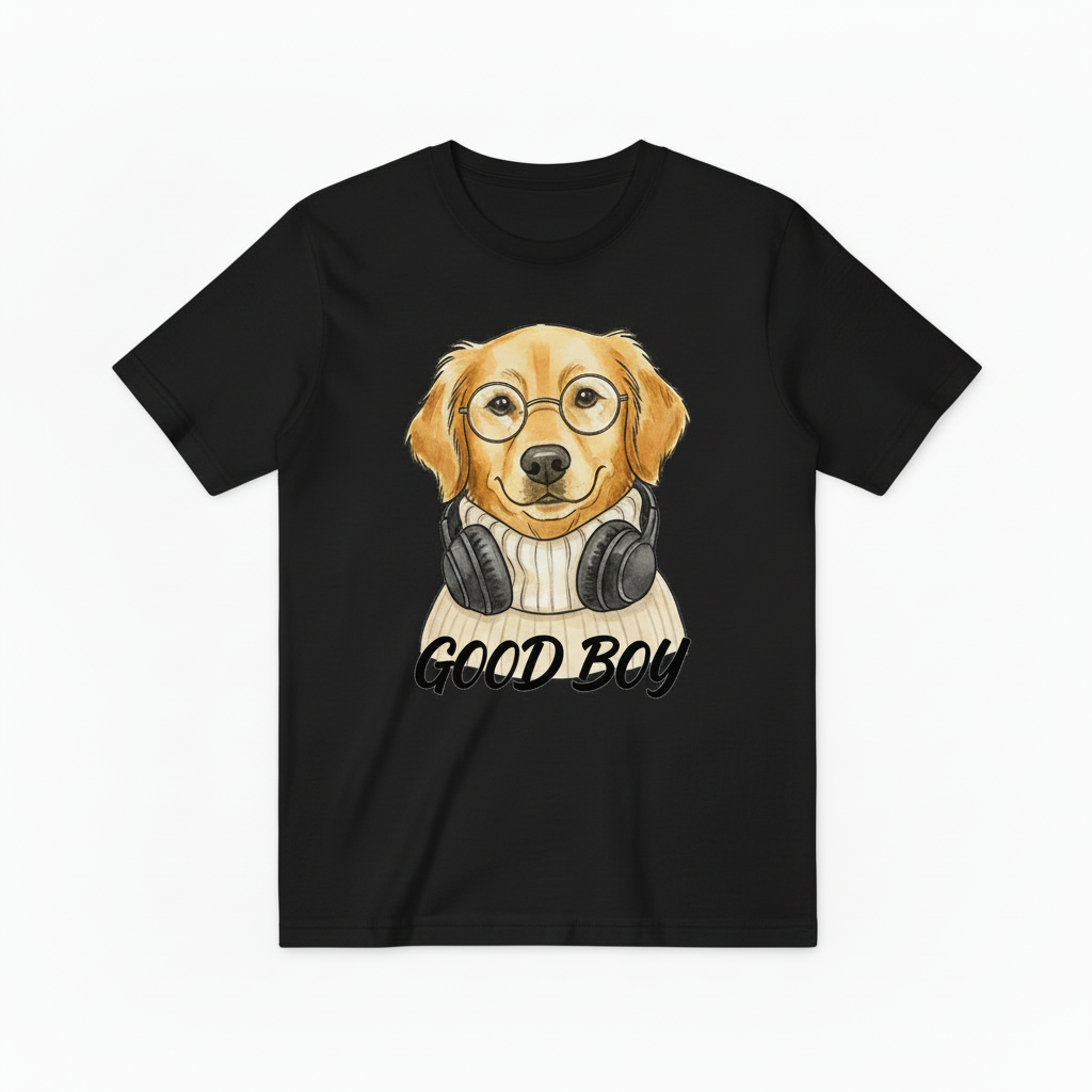 Retro Hipster Golden Retriever T-Shirt, Perfect for Pet Lovers T4001