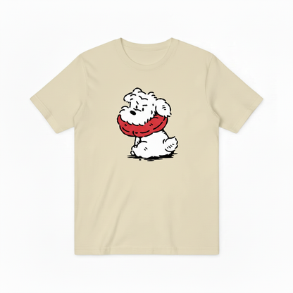 Vintage Cartoon Dog T-Shirt, Funny Fluffy Puppy Graphic Tee for Men Women T4005