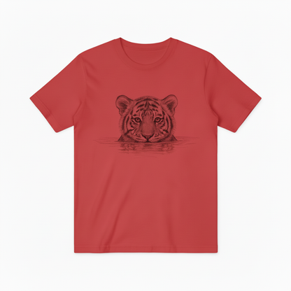 Monochrome Tiger Head T-Shirt, Nature Lover Wildlife Graphic Tee T4006
