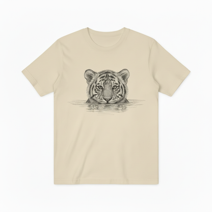 Monochrome Tiger Head T-Shirt, Nature Lover Wildlife Graphic Tee T4006