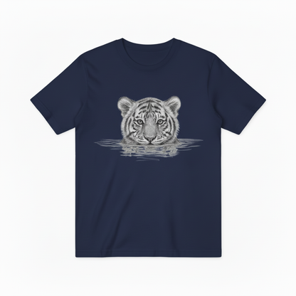 Monochrome Tiger Head T-Shirt, Nature Lover Wildlife Graphic Tee T4006