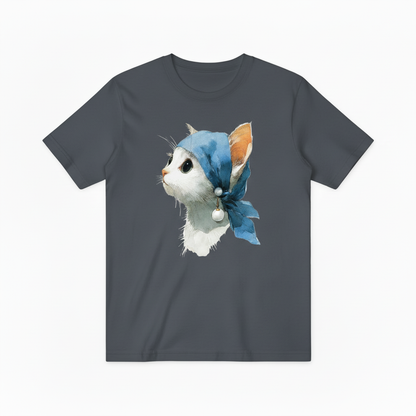 The Cat with a Pearl Earring Tee – Art Parody for Cat Lovers T4003