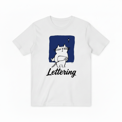 Funny Cat Lettering Graphic T-Shirt, Cute Cat Lover Tee for Men Women T4008