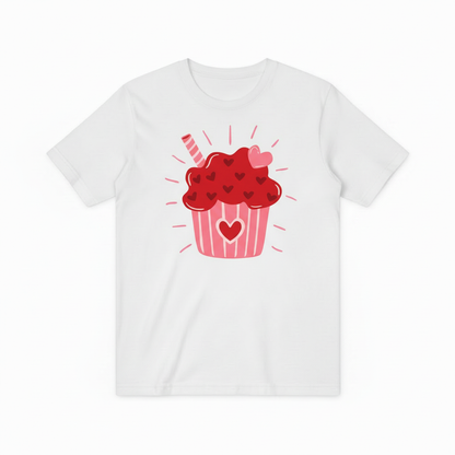 Heart Cupcake Graphic T-Shirt T4010