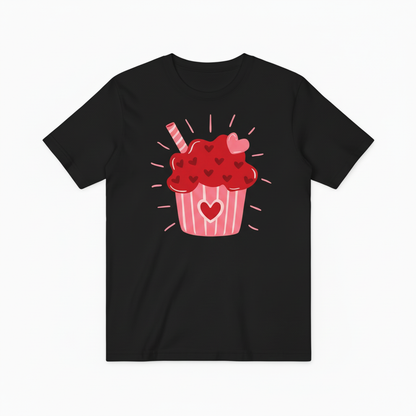 Heart Cupcake Graphic T-Shirt T4010