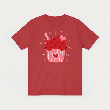 Heart Cupcake Graphic T-Shirt T4010