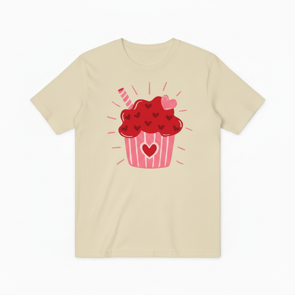 Heart Cupcake Graphic T-Shirt T4010