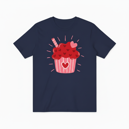 Heart Cupcake Graphic T-Shirt T4010