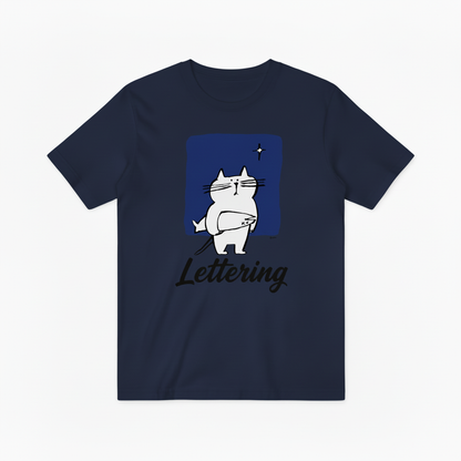 Funny Cat Lettering Graphic T-Shirt, Cute Cat Lover Tee for Men Women T4008