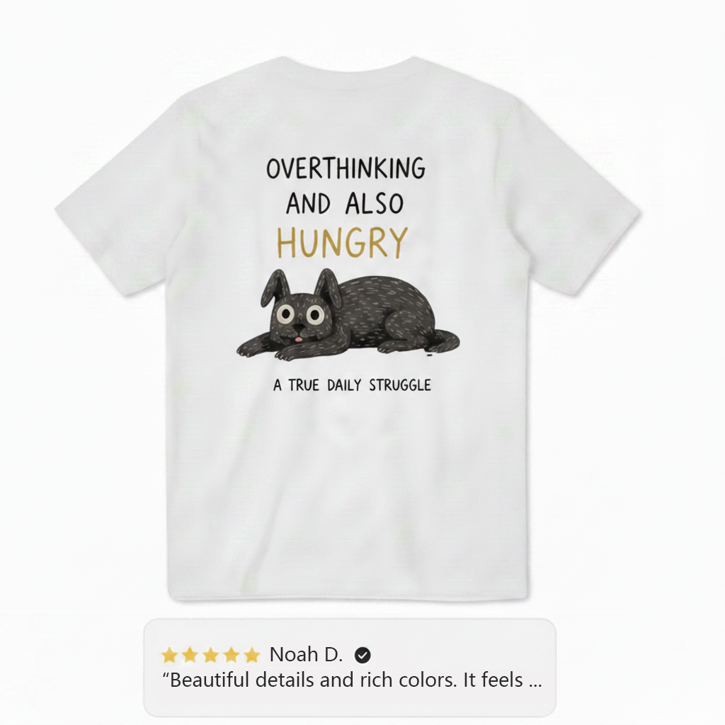 Overthinking and Also Hungry Tee