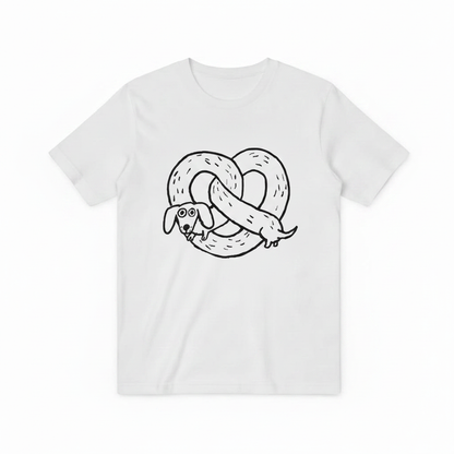 Pretzel Dachshund Funny Graphic Tee T7125