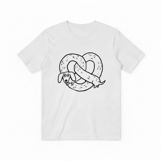 Pretzel Dachshund Funny Graphic Tee T7125