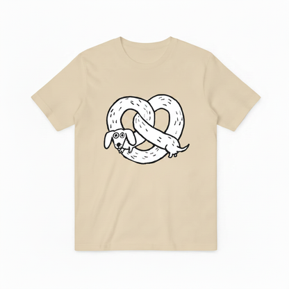 Pretzel Dachshund Funny Graphic Tee T7125