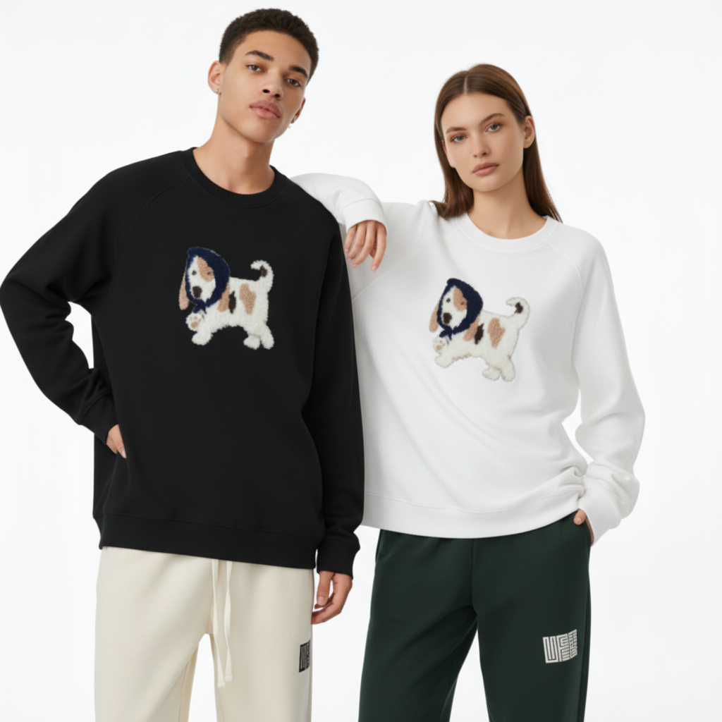Adorable Beagle Puppy Standing Dog Lover Crewneck C1079