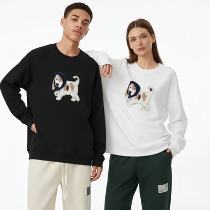 Adorable Beagle Puppy Standing Dog Lover Crewneck C1079
