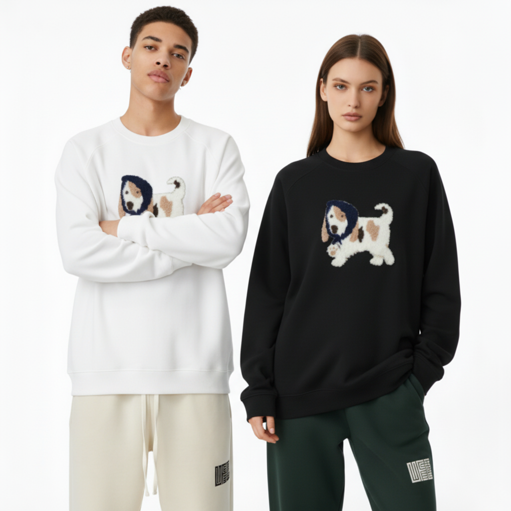 Adorable Beagle Puppy Standing Dog Lover Crewneck C1079