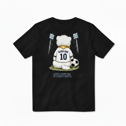 Starting Good Boii Fluffy Dog Soccer Graphic Tee