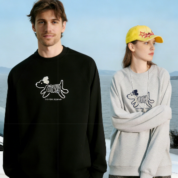 Fashion Dachshund Sketch Graphic Crewneck C1016