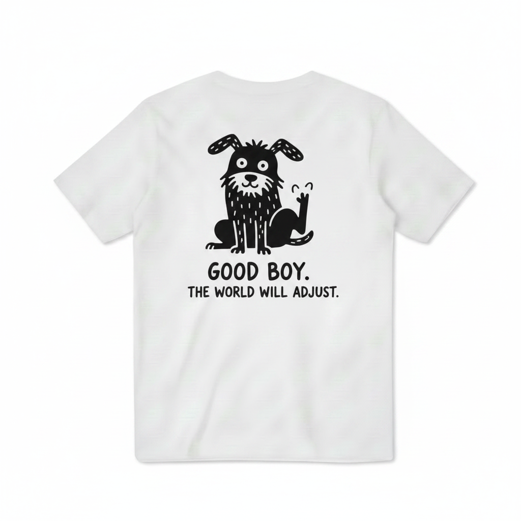 Good Boy. The World Will Adjust. Tee