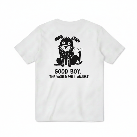 Good Boy. The World Will Adjust. Tee
