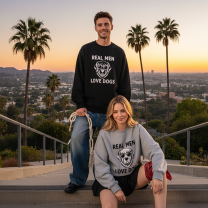 Real Men Love Dogs Graphic Crewneck C1096