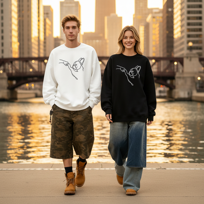Frenchie One Line Art Touch Crewneck C1098