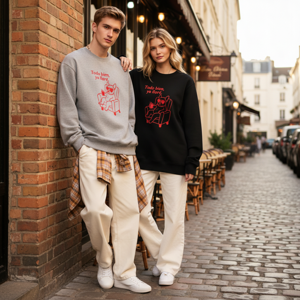 Todo Bien Ya Llore Frenchie Crewneck C1101