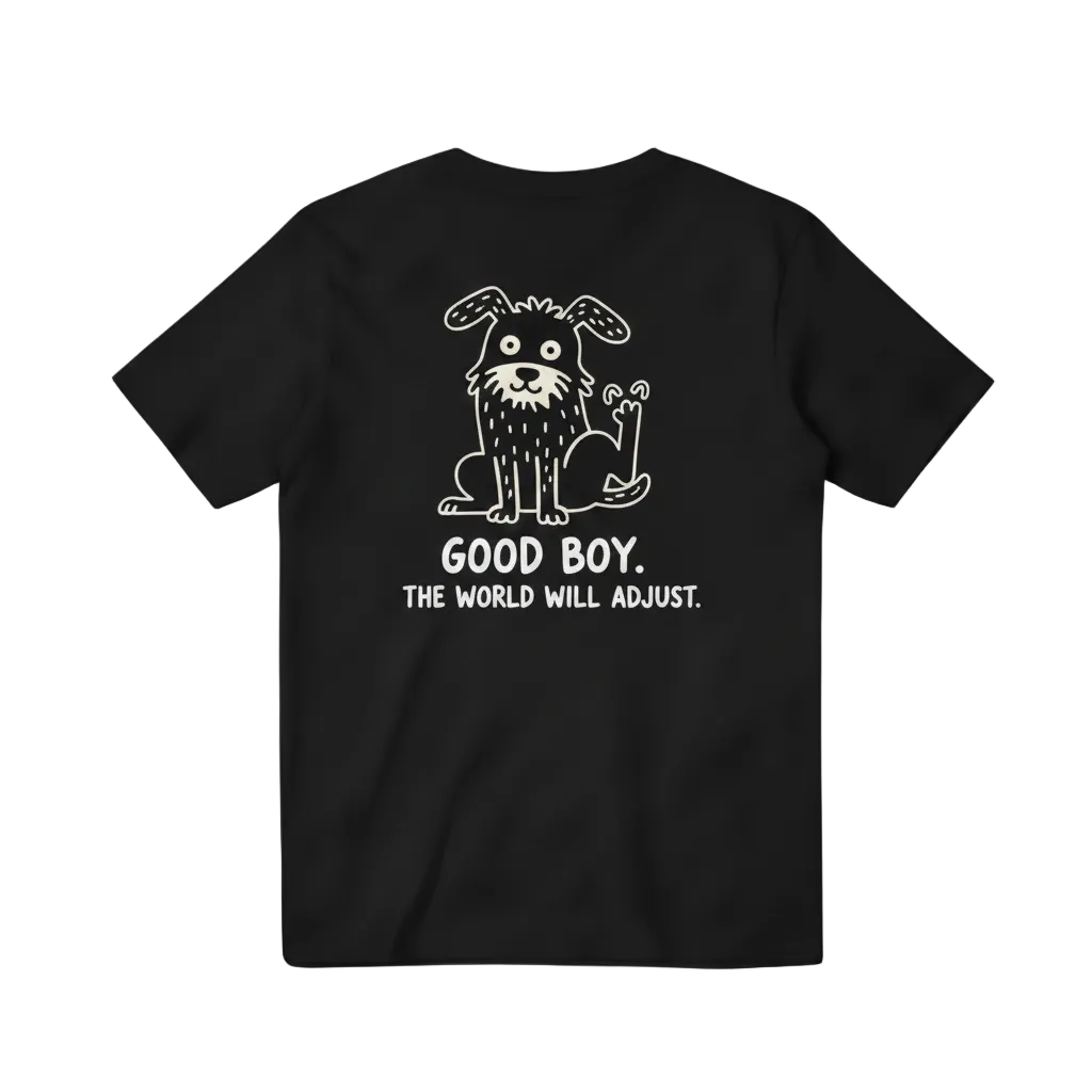 Good Boy. The World Will Adjust. Tee