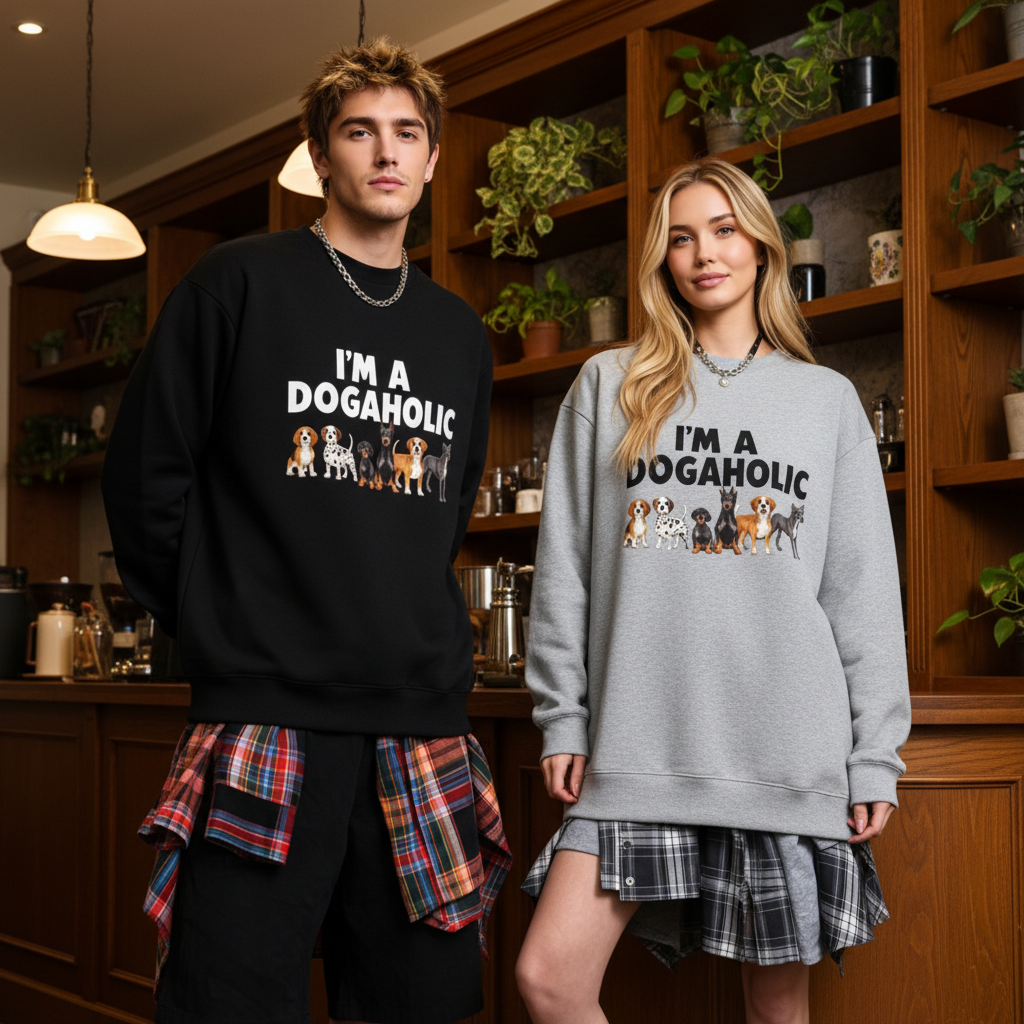 I'm A Dogaholic Multi Breed Crewneck C1105