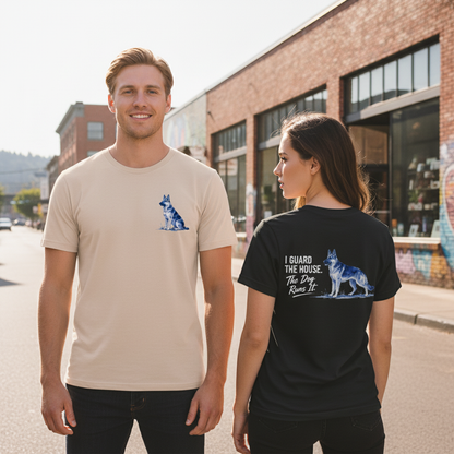 The Dog Runs It Funny German Shepherd Graphic Tee