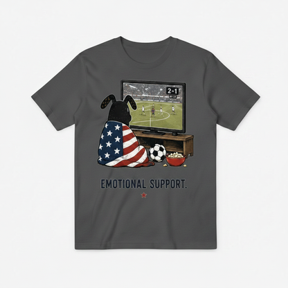 Emotional Support Funny Soccer Fan Graphic Tee