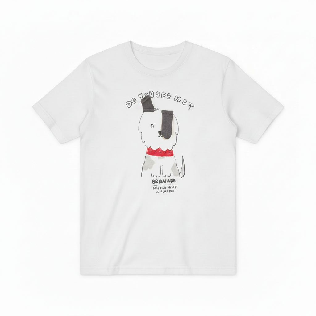 Do You See Me Funny Dog Graphic Tee T7079