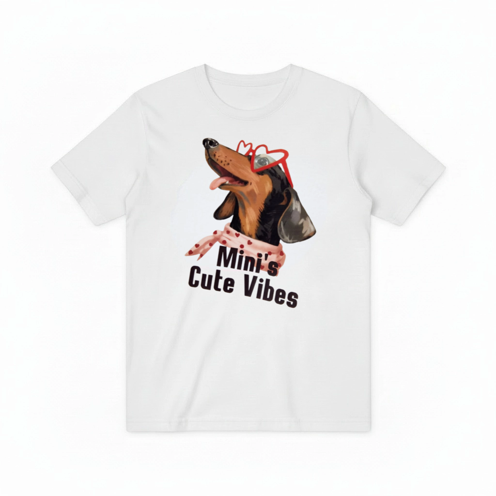 Cute Dachshund Dog Graphic Tee - Mini's Vibes T-Shirt T4053