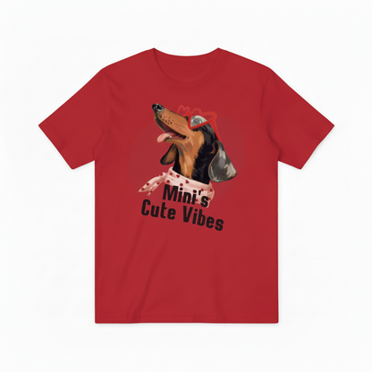 Cute Dachshund Dog Graphic Tee - Mini's Vibes T-Shirt T4053
