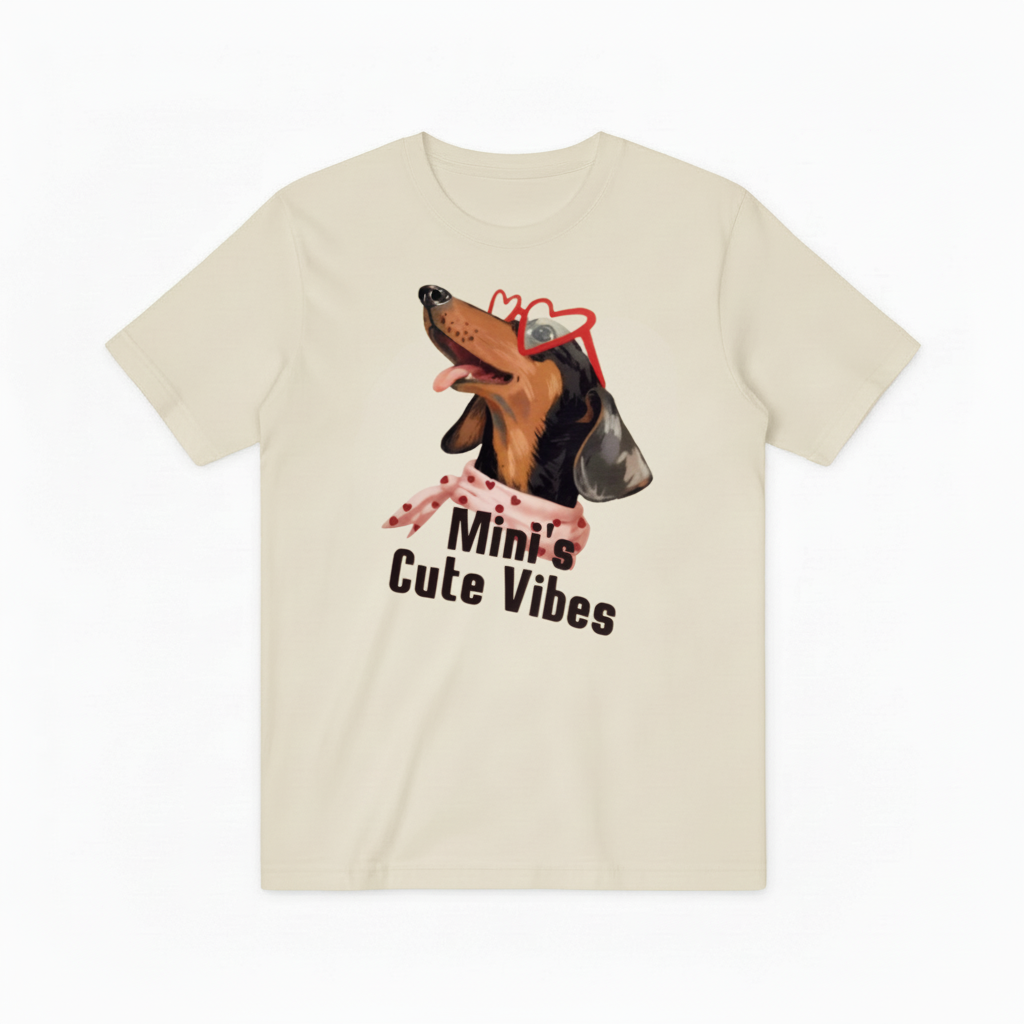 Cute Dachshund Dog Graphic Tee - Mini's Vibes T-Shirt T4053