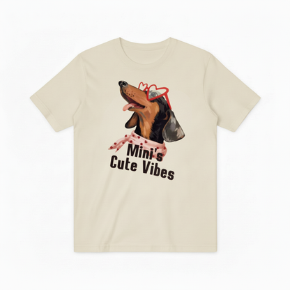 Cute Dachshund Dog Graphic Tee - Mini's Vibes T-Shirt T4053