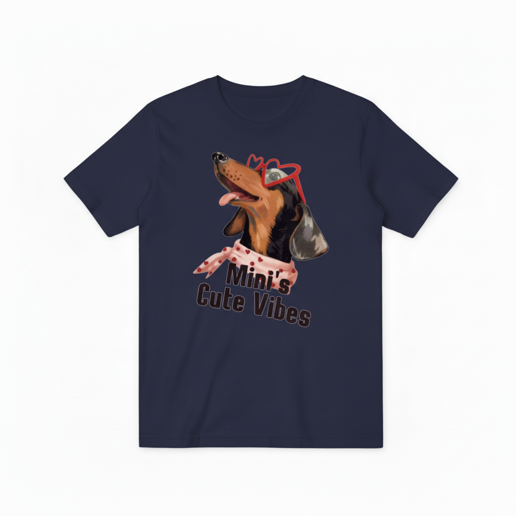 Cute Dachshund Dog Graphic Tee - Mini's Vibes T-Shirt T4053