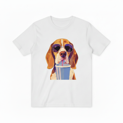 Cool Beagle Dog Sunglasses Graphic Tee - Funny Summer T-Shirt T4054